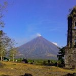 Cagsawa Ruins near Mayon Volcano in Legazpi Albay