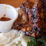 Ayam Bakar at one of the food stalls at Prambanan Temple Indonesia