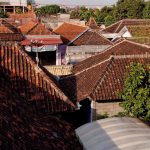 A view from the roofdeck and restaurant of Merbabu Hotel in Malioboro Street, Yogyakarta