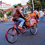 Becak at Malioboro Street, Yogyakarta, Indonesia
