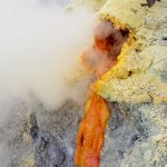 Sulfur Collection at Kawah Ijen in Indonesia