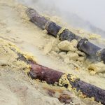 Sulfur Collection at Kawah Ijen in Indonesia