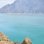 Crater of Kawah Ijen in Indonesia