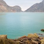 Crater of Kawah Ijen in Indonesia