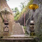 The last few of the 300+ steps leading down to the temple complex is quite dramatic.