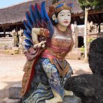 Some of the colorful statues inside Pura Ulun Danu Batur
