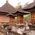 One of the many courtyards inside Tirta Empul in Bali.