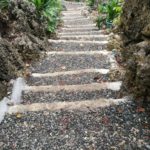 One of the many paths leading to gardens and pools at Enchanted Cave Resort in Bolinao, Pangasinan