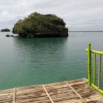 We jumped from this 14-foot platform on Cuenco Island