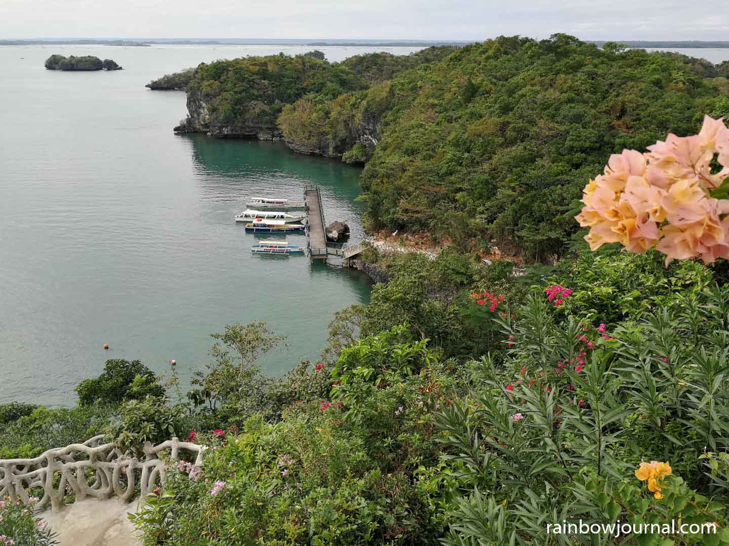A view from the top of Pilgrimage Island
