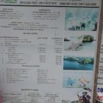 Tour rates to Hundred Islands National Park are posted all around Lucap Park
