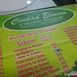 Ciudad Elmina menu