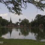 Temple viewed across a lake
