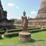 Statue of the walking Buddha