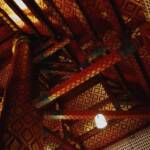 Intricate design cover the walls, ceilings and beams of the temple