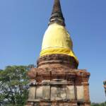 Stupa draped in gold cloth